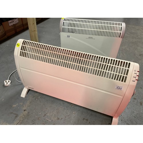 220 - TWO ELECTRIC CONVECTOR HEATERS