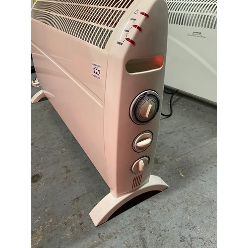 220 - TWO ELECTRIC CONVECTOR HEATERS