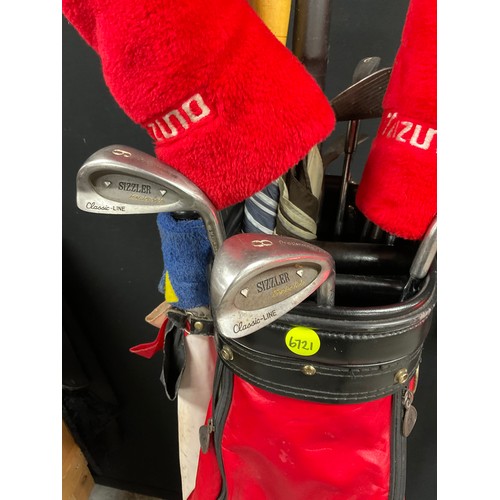 219 - SET OF PROSIMMON GOLF CLUBS - AND A PART SET OF SPALDING GOLF CLUBS IN A BAG. PROSIMMON CLUBS