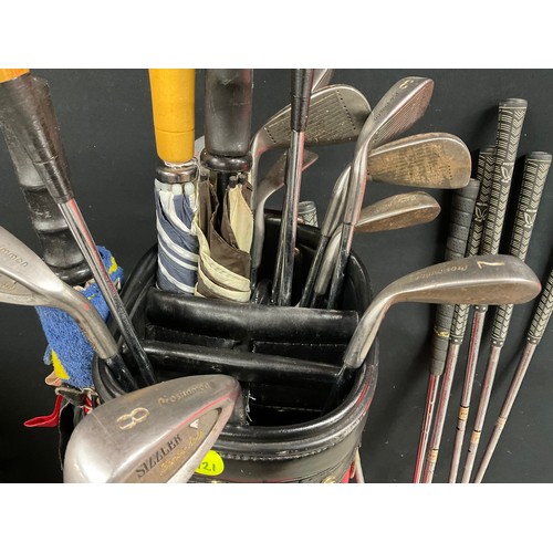 219 - SET OF PROSIMMON GOLF CLUBS - AND A PART SET OF SPALDING GOLF CLUBS IN A BAG. PROSIMMON CLUBS