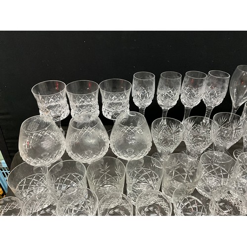 203 - TWO BOXES OF GLASSWARE - TO INCLUDE CRYSTAL GLASS