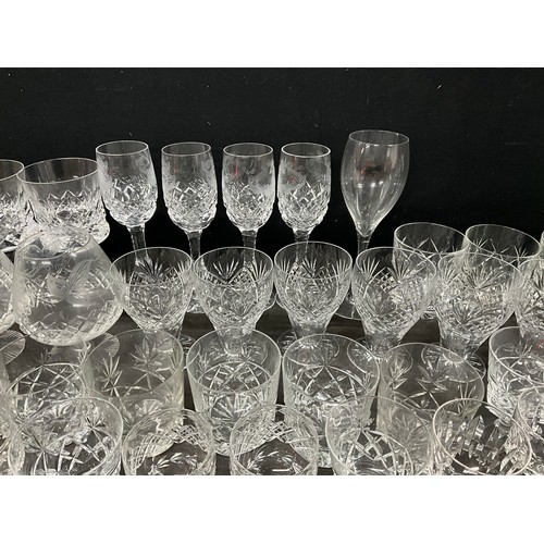 203 - TWO BOXES OF GLASSWARE - TO INCLUDE CRYSTAL GLASS