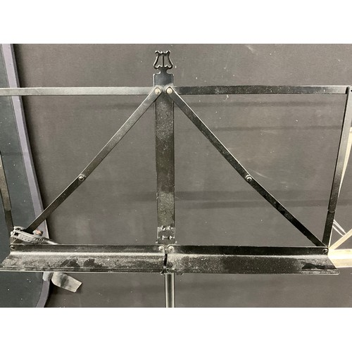 207 - THREE FOLDING MUSIC STANDS