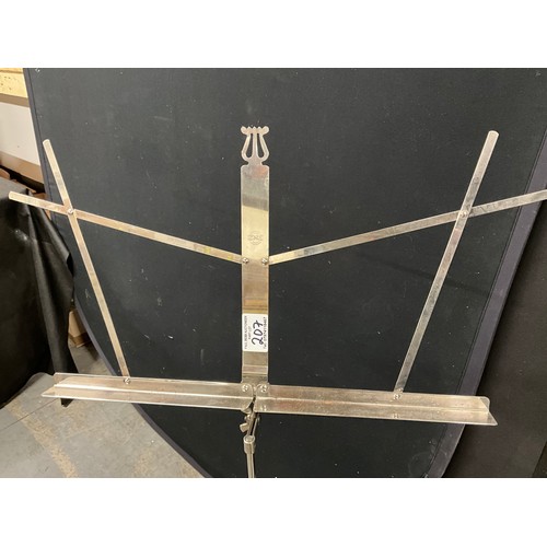 207 - THREE FOLDING MUSIC STANDS