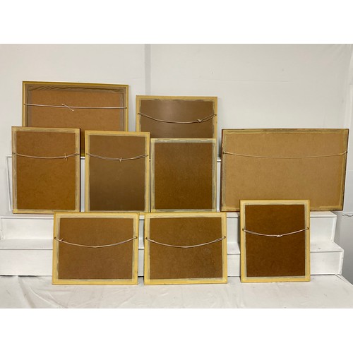 213 - BOX OF PICTURES TO INCLUDE LANDSCAPES, FLOWER PICTURES ETC