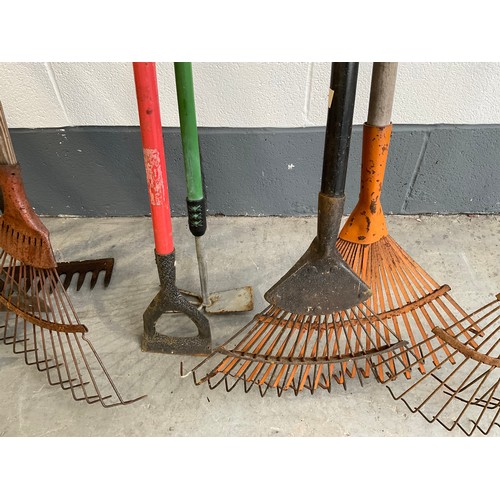 233 - LARGE QTY OF GARDEN RAKES