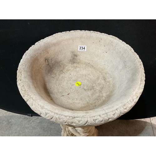 234 - LARGE 4 SEASONS STONE GARDEN BIRD BATH A/F
H35