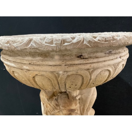 234 - LARGE 4 SEASONS STONE GARDEN BIRD BATH A/F
H35