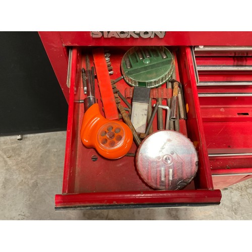 241 - STACKON TOOL CABINET AND CHEST TO INCLUDE CONTENTS