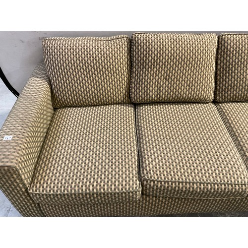 247 - 4 SEATER CHECK PATTERNED CLUB SETTEE