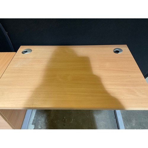 265 - MODERN BEECH OFFICE SUITE TO INCLUDE L SHAPE DESK H28