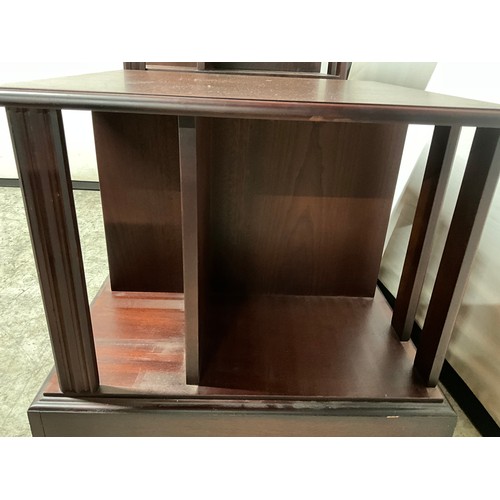 382 - MODERN MAHOGANY REVOLVING BOOKCASE H28