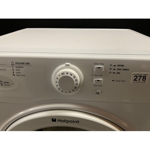 278 - HOTPOINT AQUARIUS 8KG WASHING MACHINE