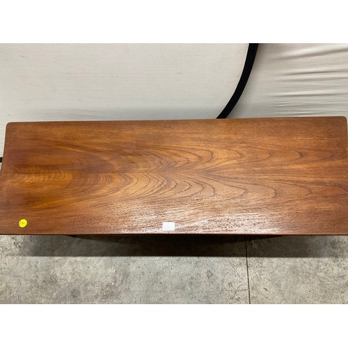 281 - MID CENTURY TEAK COFFEE TABLE WITH UNDER TIER SHELF H14