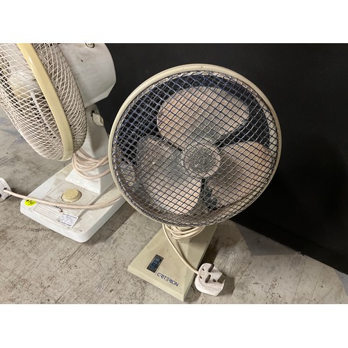 373 - THREE DESK TOP ELECTRIC FANS