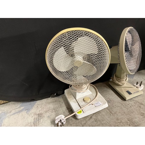 373 - THREE DESK TOP ELECTRIC FANS