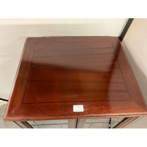 374 - REPRODUCTION MAHOGNY FLAT SCREEN TV STAND H19