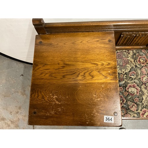 364 - BADGED OLD CHARM OAK TELEPHONE SEAT H29