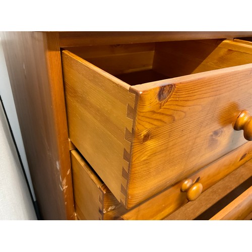 294 - MODERN PINE BEDROOM CHEST WITH 6 DRAWERS H44