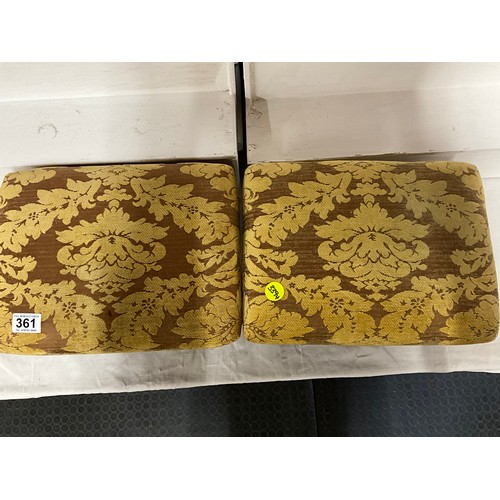 361 - PAIR OF UPHOLSTERED FOOTSTOOLS H8