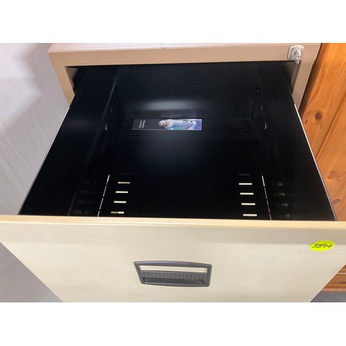 357 - 4 DRAWER METAL FILING CABINET WITH KEY