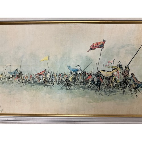 306 - RETRO FRAMED PICTURE ENTITLED CRUSADERS BY BEN MAILE 45