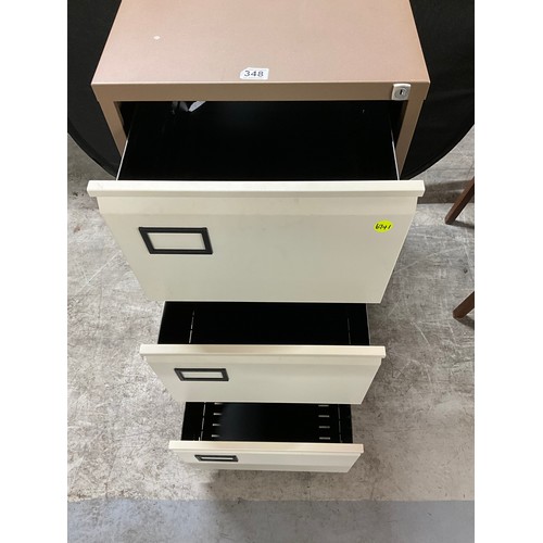 348 - 3 DRAWER METAL FILING CABINET