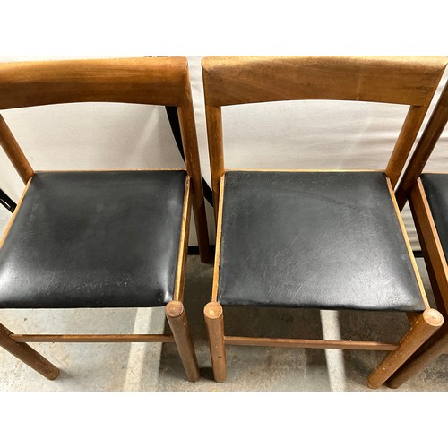 343 - 4 MID CENTURY TEAK DINING CHAIRS