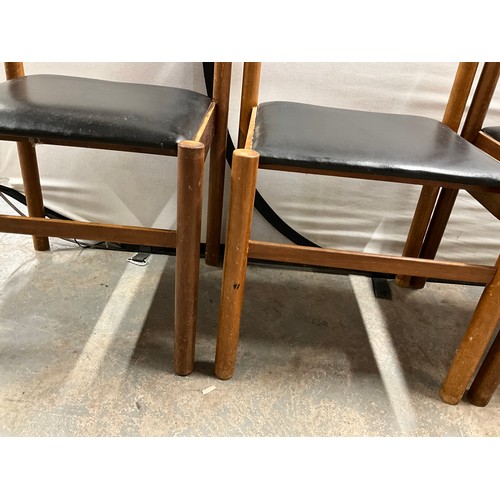 343 - 4 MID CENTURY TEAK DINING CHAIRS