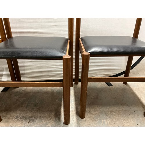 343 - 4 MID CENTURY TEAK DINING CHAIRS