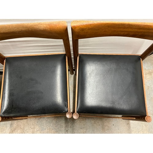 343 - 4 MID CENTURY TEAK DINING CHAIRS