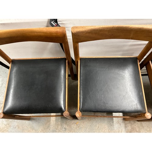 343 - 4 MID CENTURY TEAK DINING CHAIRS