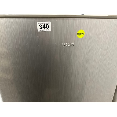 340 - LOGIK SILVER GREY FRIDGE FREEZER  H56