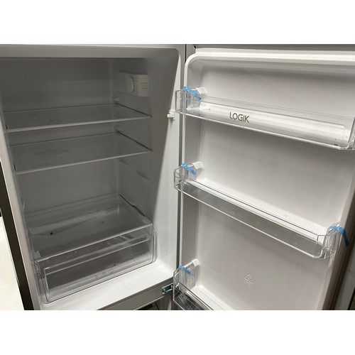 340 - LOGIK SILVER GREY FRIDGE FREEZER  H56