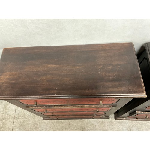 321 - PAIR OF MATCHING CONTINENTAL STYLE 4 DRAWER CHESTS
H37