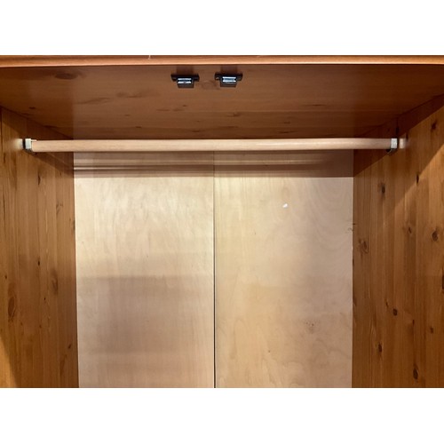 334 - MODERN PINE TRIPLE WARDROBE A/F
H73