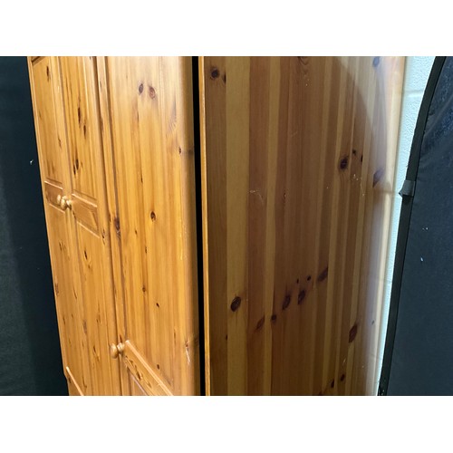 334 - MODERN PINE TRIPLE WARDROBE A/F
H73