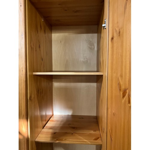 333 - MODERN PINE TRIPLE WARDROBE A/F H78