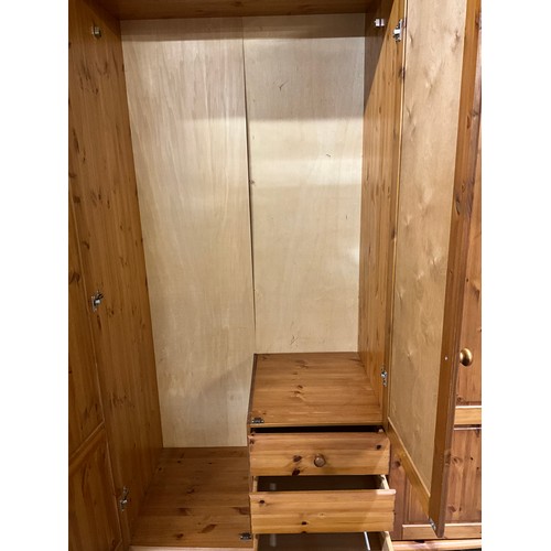 333 - MODERN PINE TRIPLE WARDROBE A/F H78