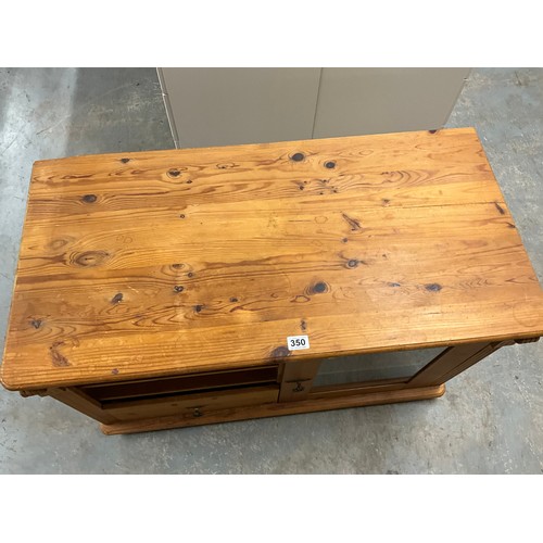 350 - MODERN PINE FLAT SCREEN TV STAND H25