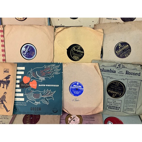 73 - BOX OF 78'S AND SINGLES ETC