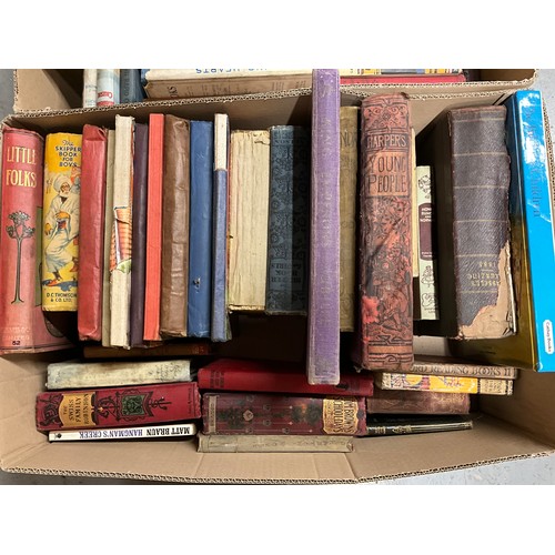 72 - 2 BOXES OF VINTAGE BOOKS TO INCLUDE CHILDRENS ETC