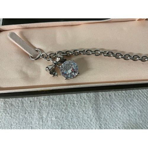 86 - JUICY COUTURE BRACELET WITH LAZER CUT CRYSTAL CHARM