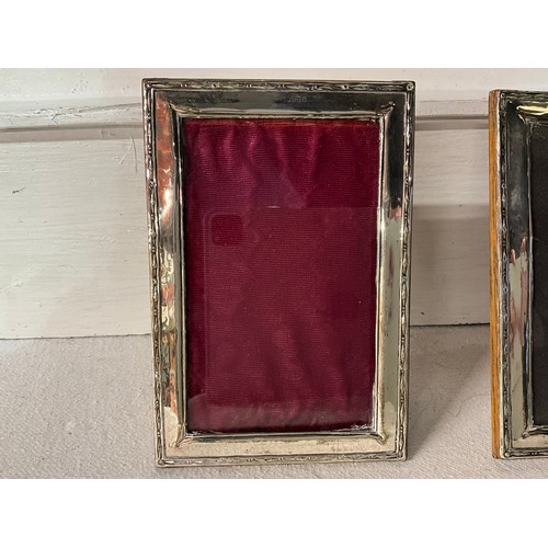 88 - PAIR OF HALLMARKED SILVER PHOTO FRAMES 6.5”X4”