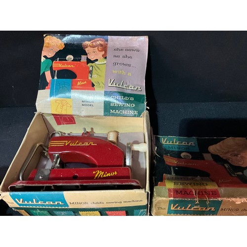 95 - VINTAGE VULCAN CHILDS SEWING MACHINE IN ORIGINAL BOX, MARBLE MANTLE CLOCK, AUCTIONEERS GAVEL, KODAK ... 