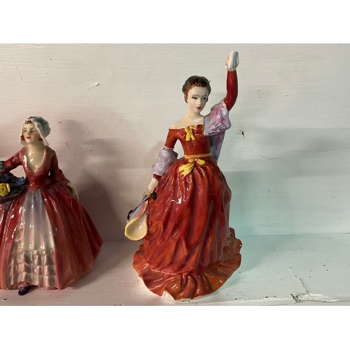 96 - THREE ROYAL DOULTON FIGURES - FOND FAREWELL HN3815, SWEET APRIL HN2218 AND JANET HN1537