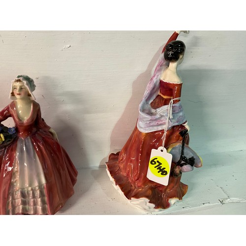 96 - THREE ROYAL DOULTON FIGURES - FOND FAREWELL HN3815, SWEET APRIL HN2218 AND JANET HN1537