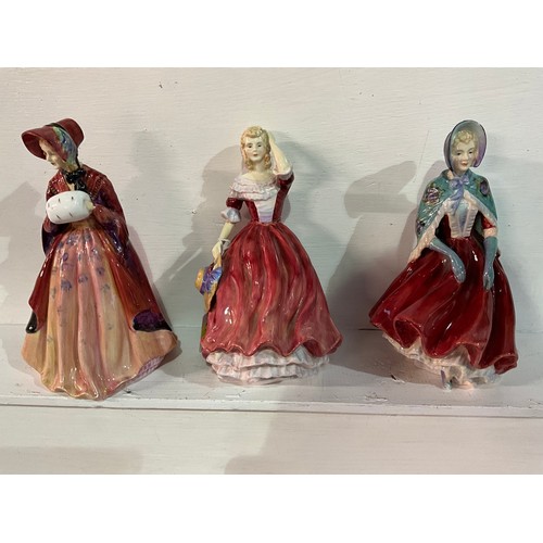 102 - 3 PARAGON LADY FIGURES SPRING,WUTHERING HIEGHTS AND LADY CHRISTINE