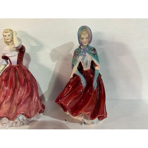 102 - 3 PARAGON LADY FIGURES SPRING,WUTHERING HIEGHTS AND LADY CHRISTINE