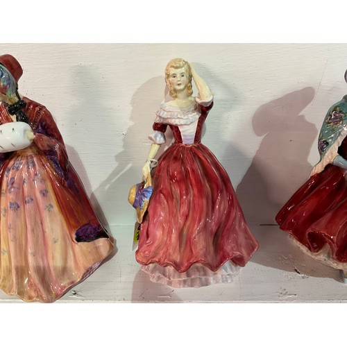 102 - 3 PARAGON LADY FIGURES SPRING,WUTHERING HIEGHTS AND LADY CHRISTINE